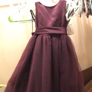 Plum purple Satin ballgown with tulle skirt BNWT